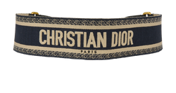 Christian Dior Toile De Jouy Bag Strap, Canvas, Blue/Beige, 50-MA-1200, 3